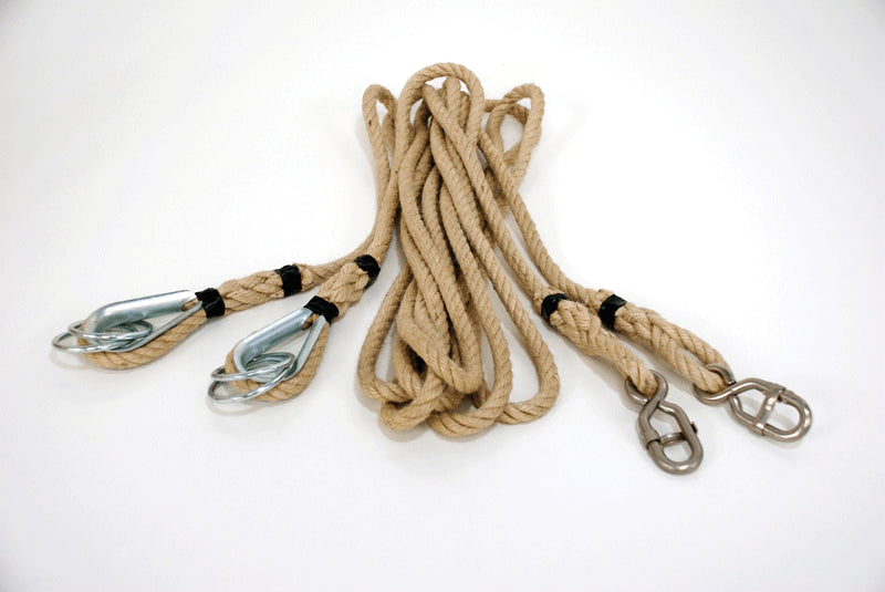 Coppia funi di canapa per anelli (anelli esclusi) S00004