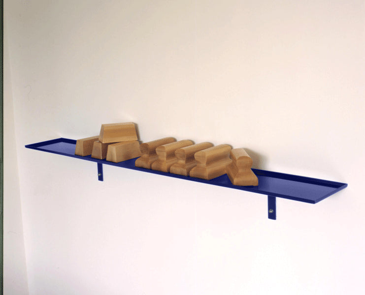 Mensola in acciaio verniciato porta ceppi e appoggi da fissare a parete S00306