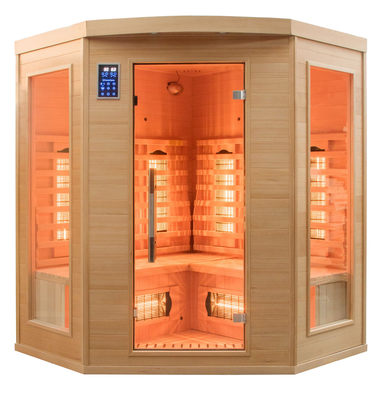 Sauna infrarossi al quarzo Apollon 3-4 posti angolare Cod. SN-APOLLON-Q3C
