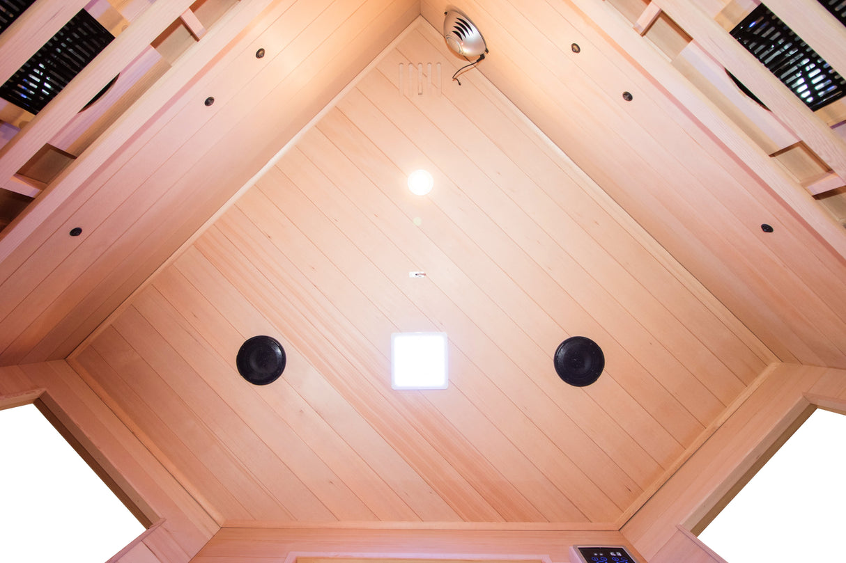 Sauna infrarossi al quarzo Apollon 3-4 posti angolare Cod. SN-APOLLON-Q3C