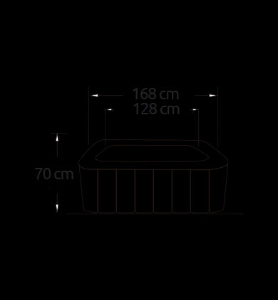 Vasca idromassaggio gonfiabile Aspen 4 Posti Nera New 2022