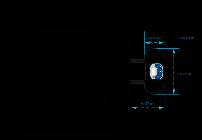 Spa Gonfiabile Caïman Nera 4 posti Netspa