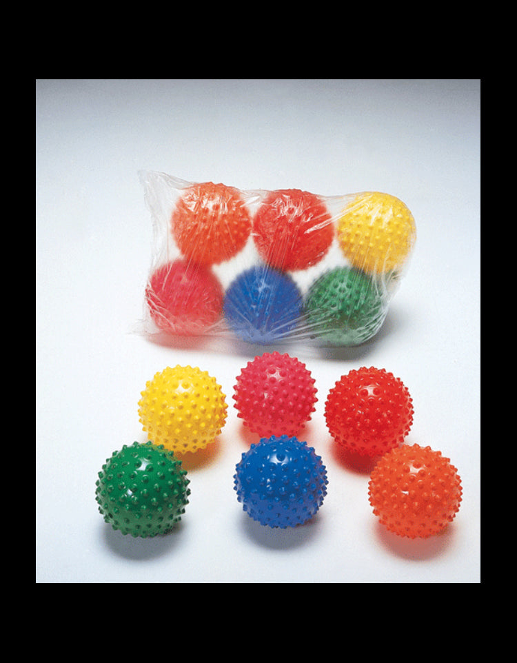 Pallina di gomma bugnata colorata, diametro 12 cm, peso gr 100 S01550