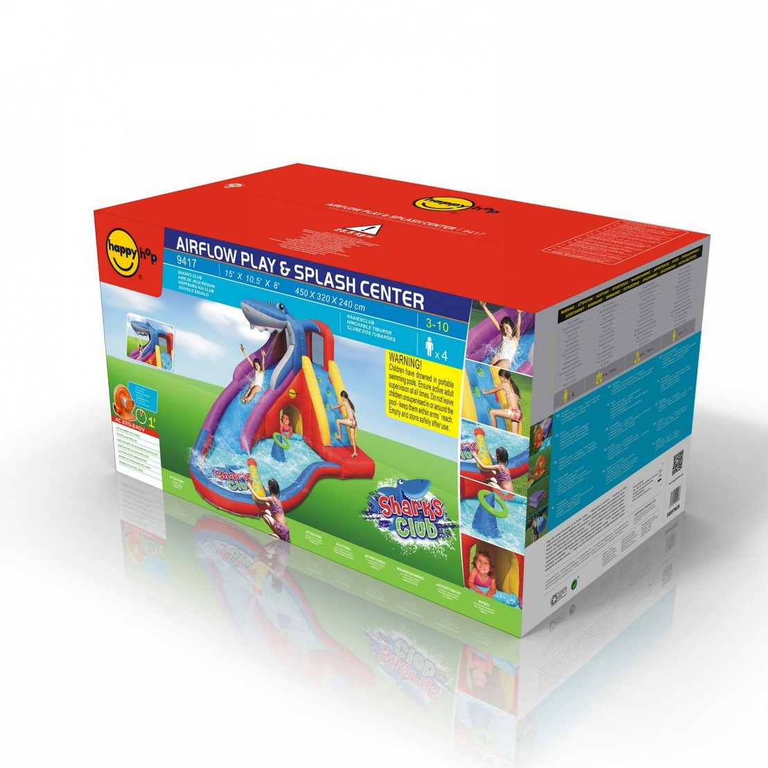 Gonfiabile Happy Air Scivolo Squalo Art. 9417