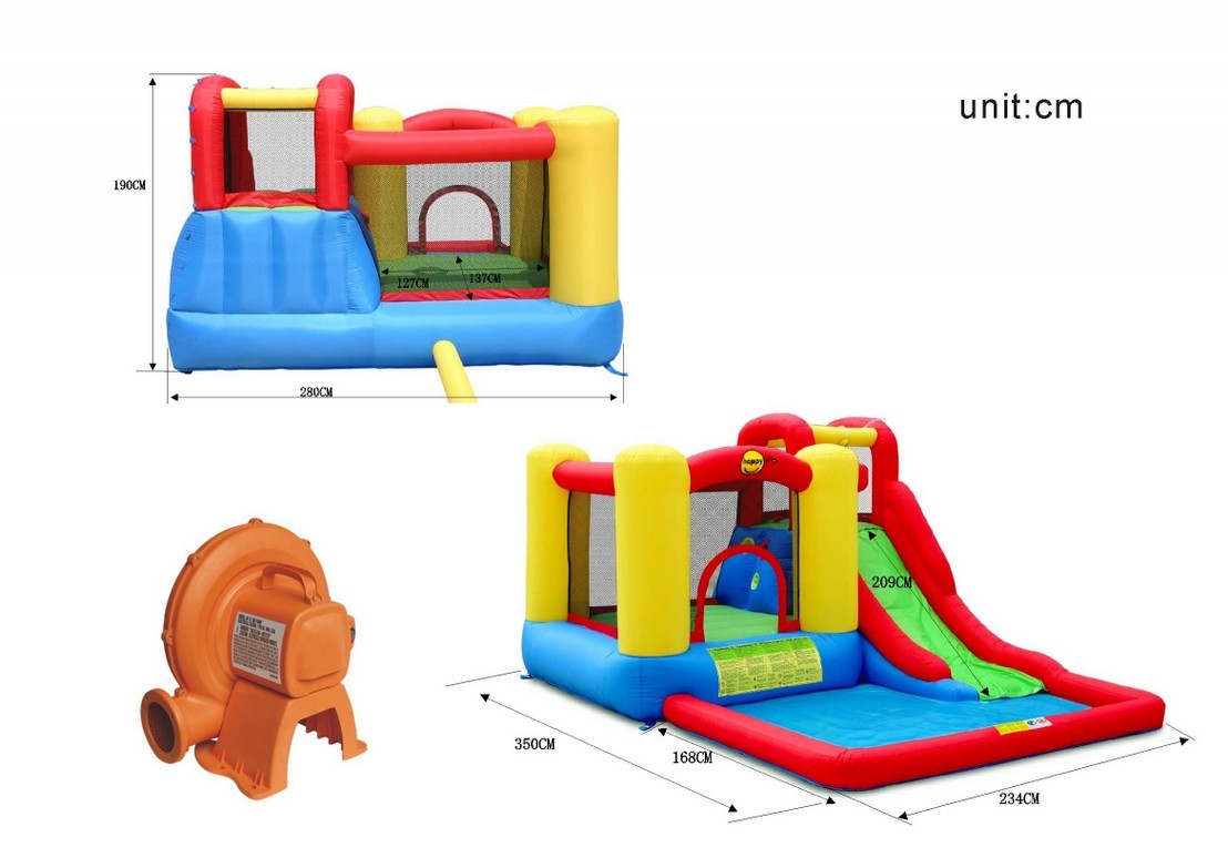 Gonfiabile Happy Air Salta & Splash con cannone Art. 9271N In Esaurimento