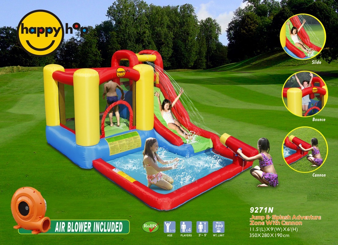 Gonfiabile Happy Air Salta & Splash con cannone Art. 9271N In Esaurimento