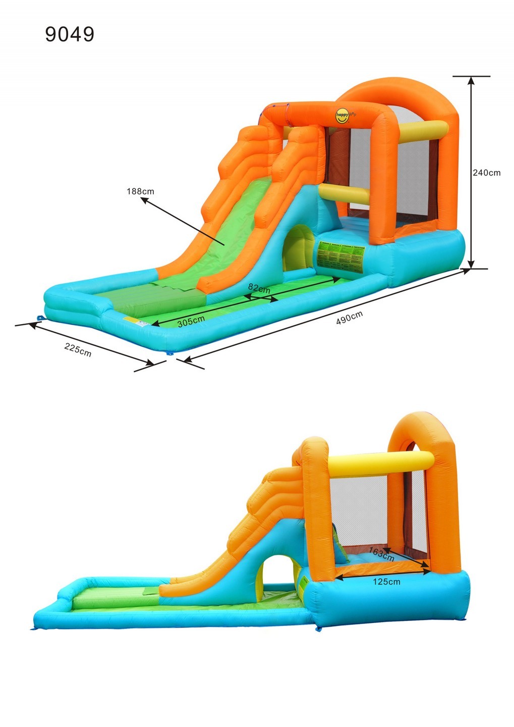 Gonfiabile Happy Air New Castello acquatico con salterello Art 9049 *In esaurimento*