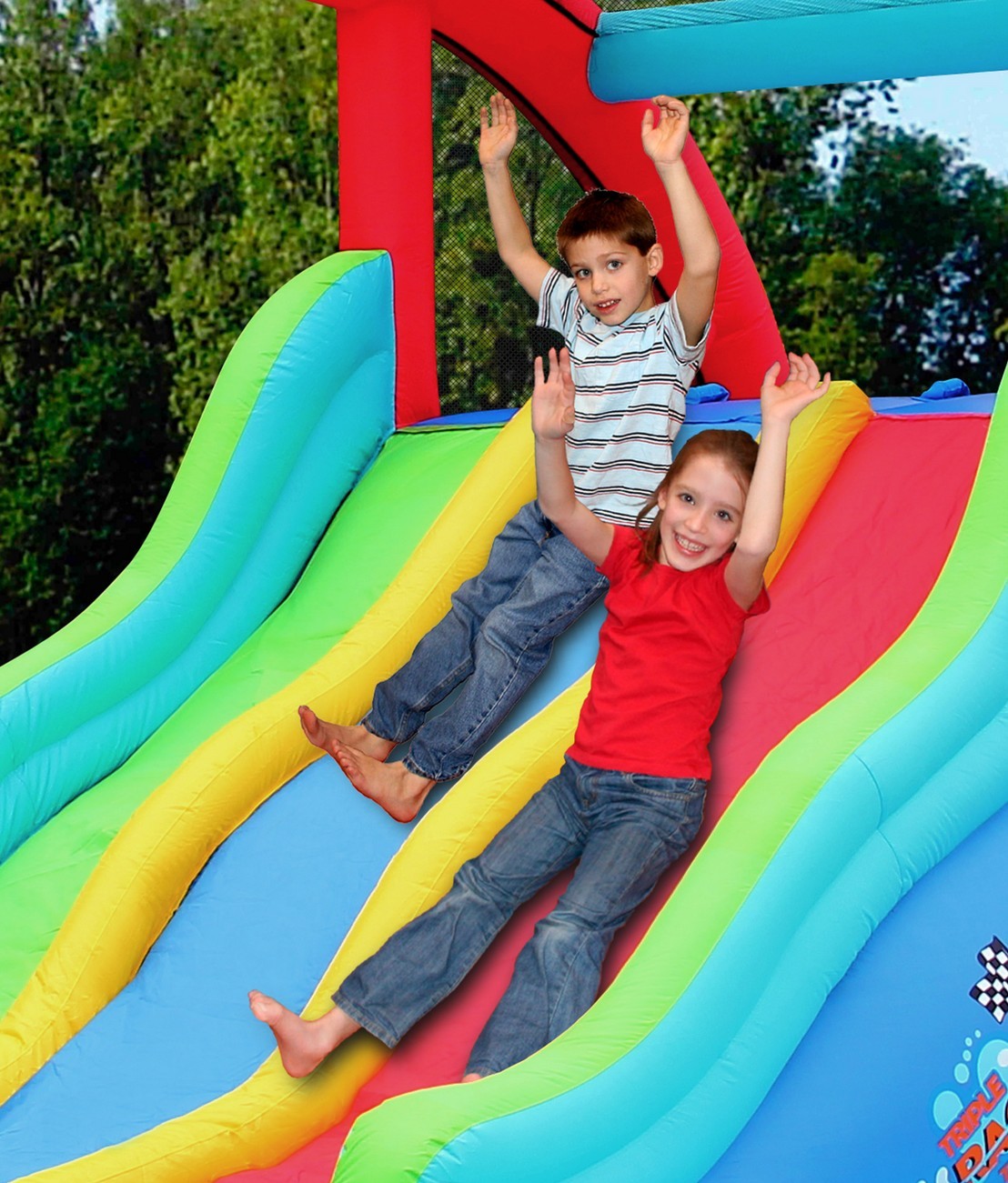 Gonfiabile Happy Air Triple Racing Thunder Art. 9248