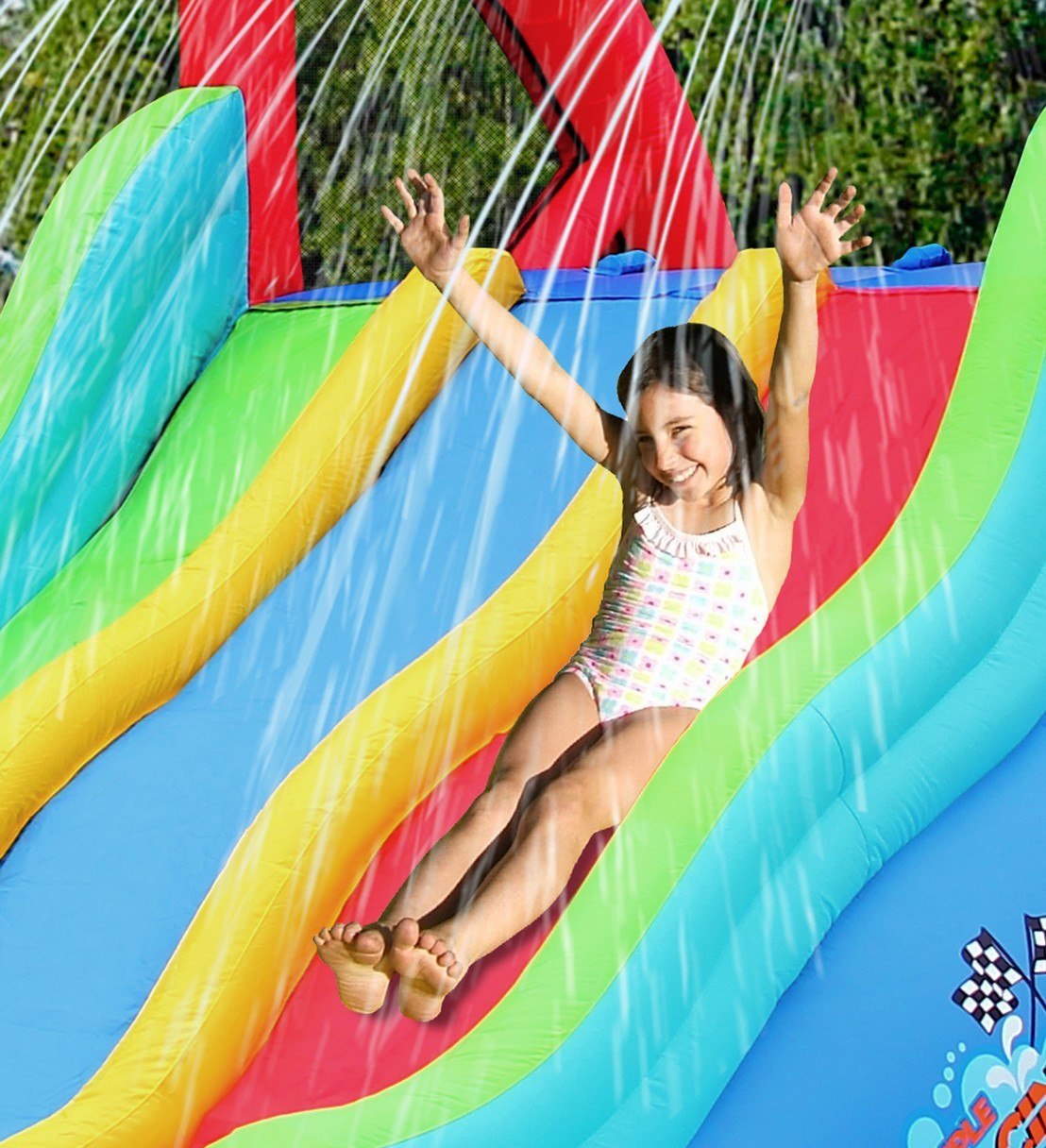 Gonfiabile Happy Air Triple Racing Thunder Art. 9248