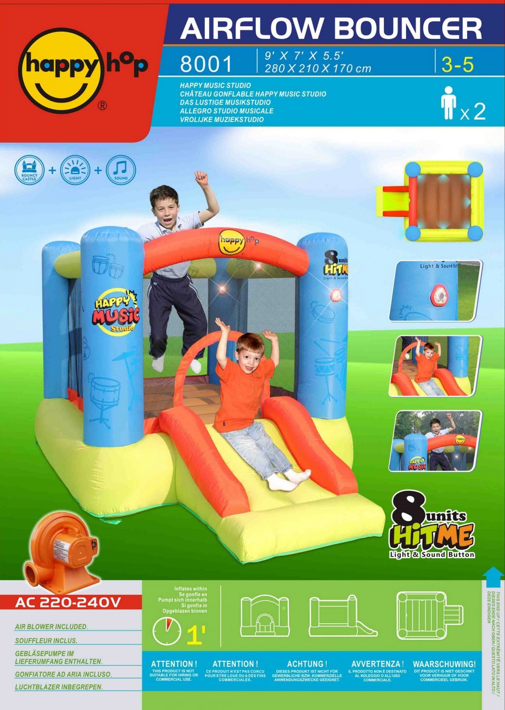 Gonfiabile Happy Air Happy Music Studio Art. 8001