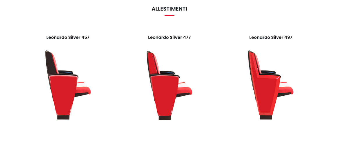 Poltrona per impianti sportivi e sale conferenza Leonardo Silver