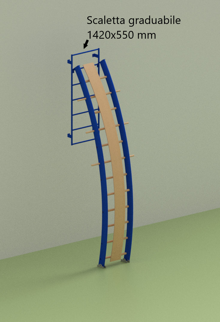 Scala ortopedica curva inclinabile Art. G 201