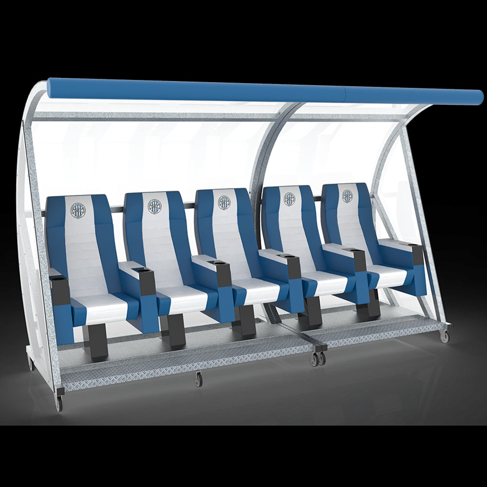 Struttura Panchina Calciatori o Arbitri su ruote esempio da mt 6,00