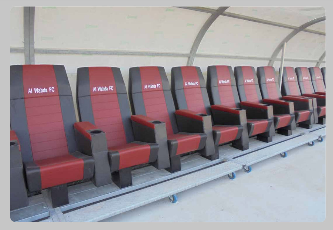 Struttura Panchina Calciatori o Arbitri su ruote esempio da mt 6,00