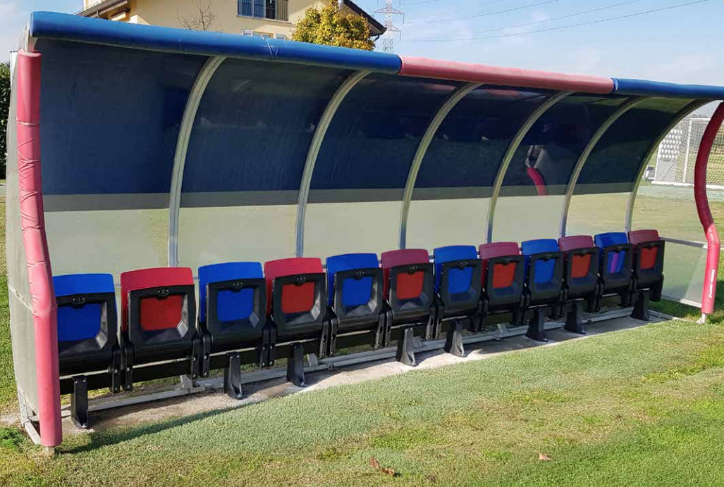 Struttura Panchina Calciatori o Arbitri su ruote esempio da mt 6,00