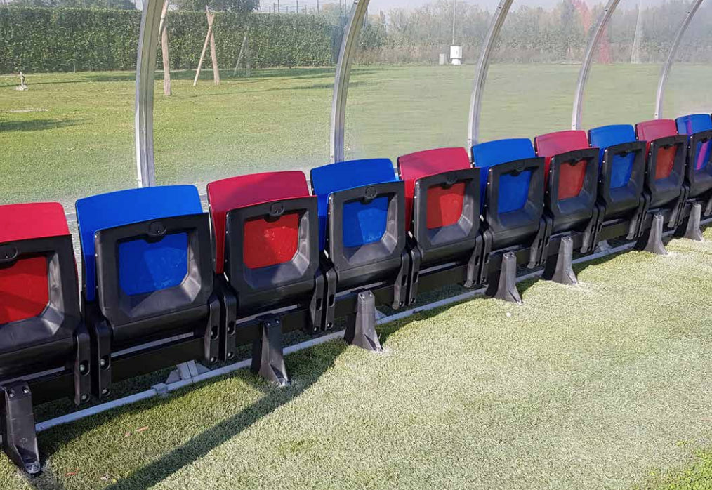 Struttura Panchina Calciatori o Arbitri su ruote esempio da mt 6,00