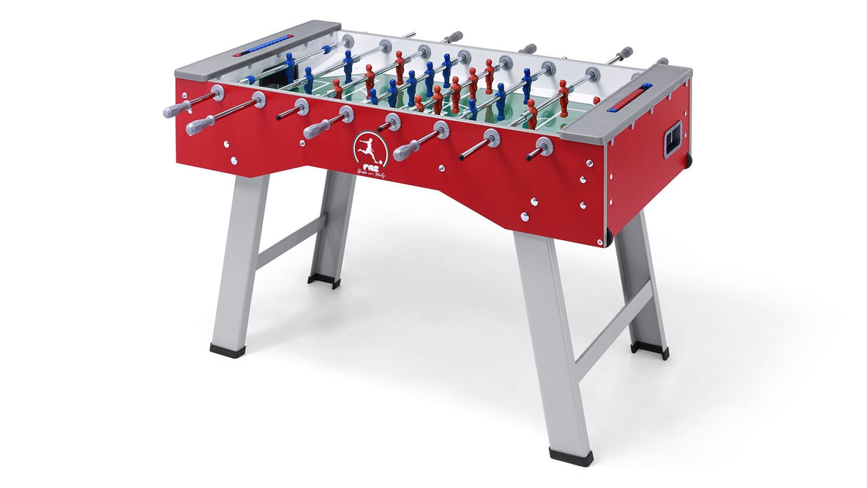 Calcio Balilla Fas Smart Indoor Aste Rientranti Rosso Gambe Pieghevoli