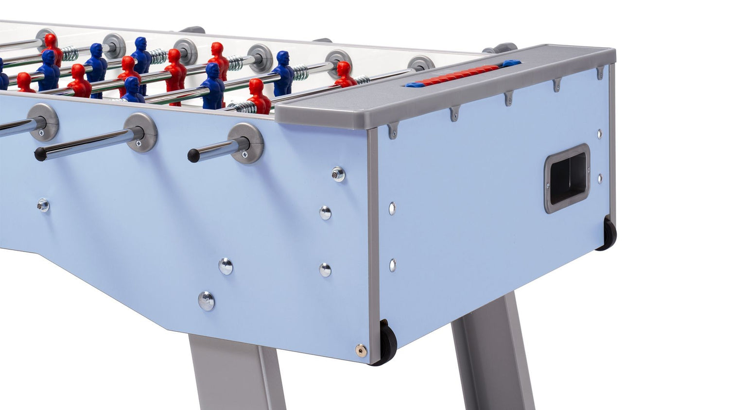 Calcio Balilla Fas Smart Indoor Aste Rientranti Rosso Gambe Pieghevoli