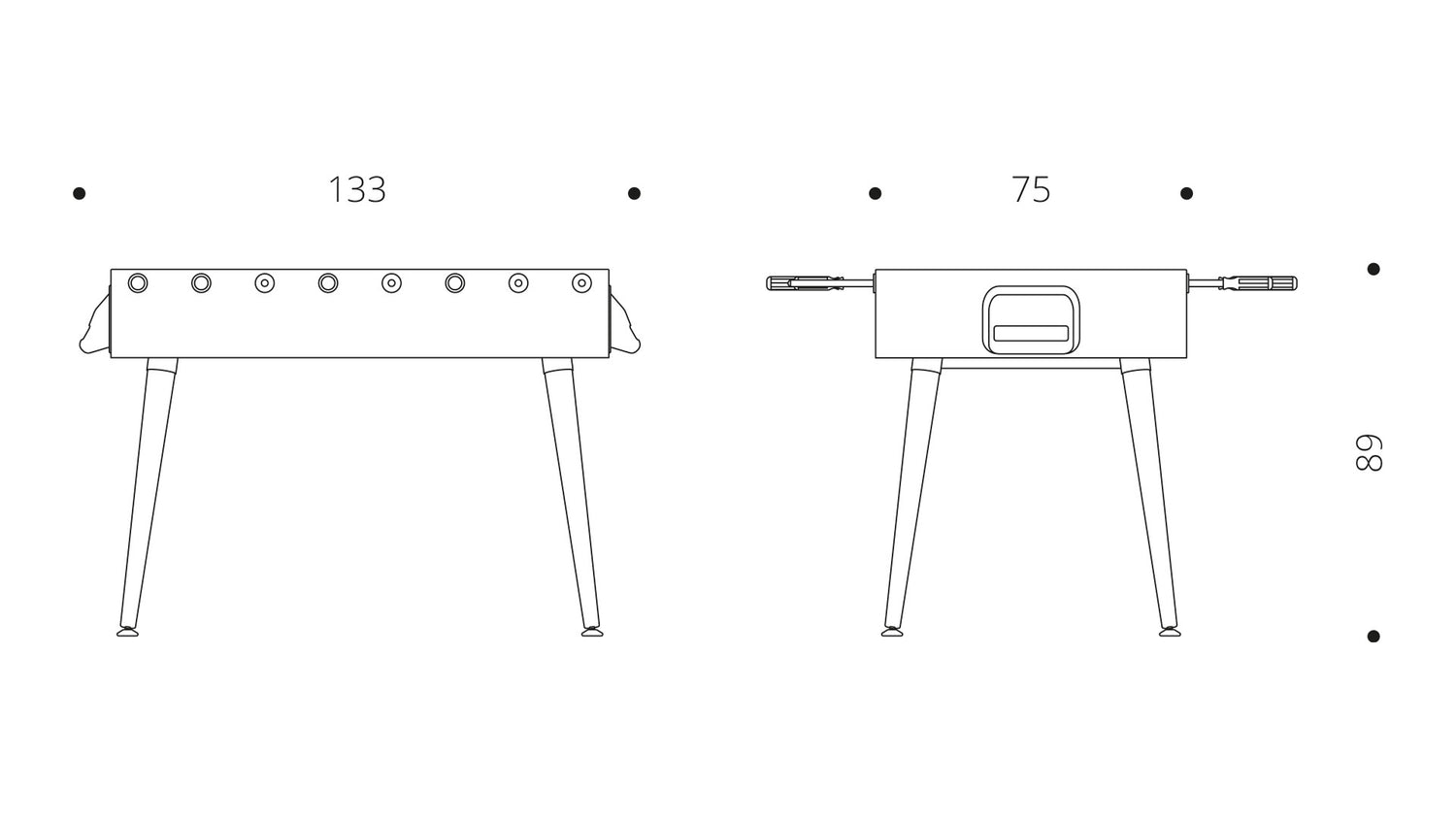 Calcio Balilla Fas Flamingo Bianco Indoor Aste Uscenti