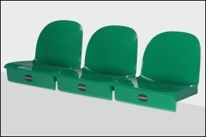 Seduta a scocca modello KUM 35cm profondità ridotta pp ignifugo. CL1 con anti UV