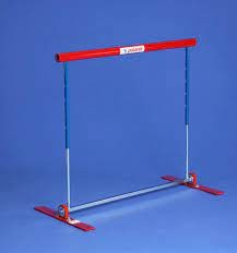 Ostacolo in acciaio per allenamento, antinfortunistico con ritorno a molla, altezza regolabile cm 50-60-76,2 Art S02058