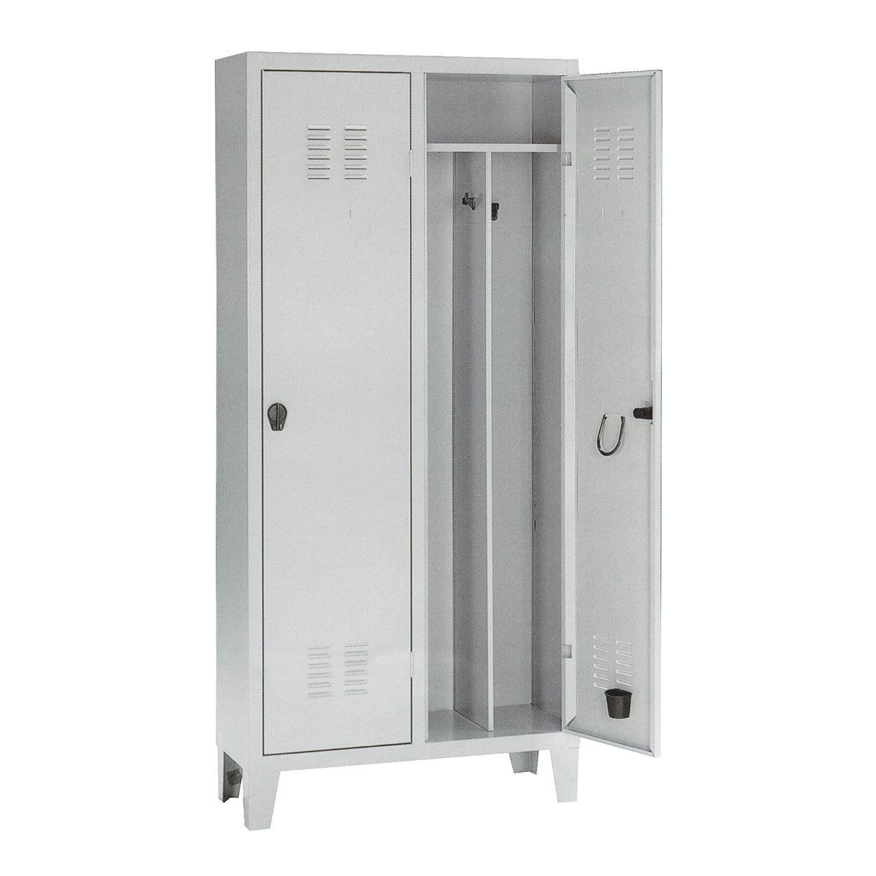 Armadio spogliatoio metallico 2 ante pulito-sporco Art 6541PS