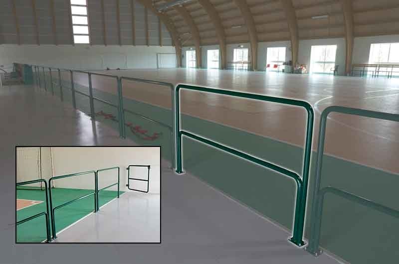 Transenna divisoria per palestre in acciaio verniciato cm 200x100 Art. S07712 con piastra