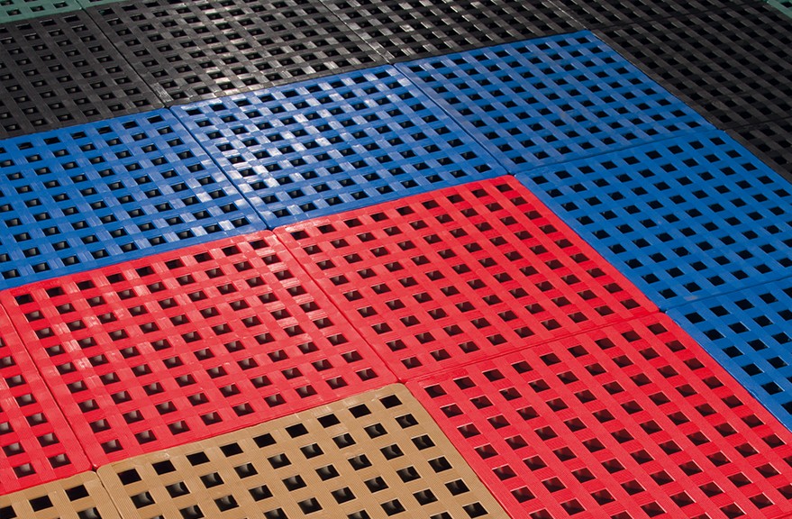 PEDANE DOCCIA POGGIAPIEDI PVC CM 50x50 IMBALLO 10 PZ MOD MART color Rosso