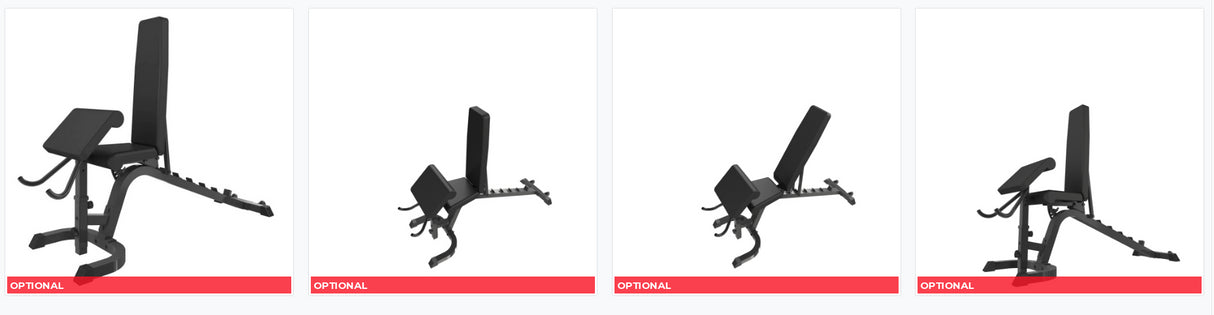 Panca piana e inclinabile multiuso WBX-220 MULTIFIT con leg extension