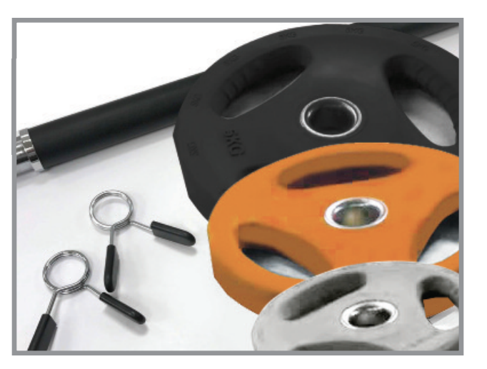 Set 4 dischi peso kg. 5 nero per set pump Cod BP-4x5N