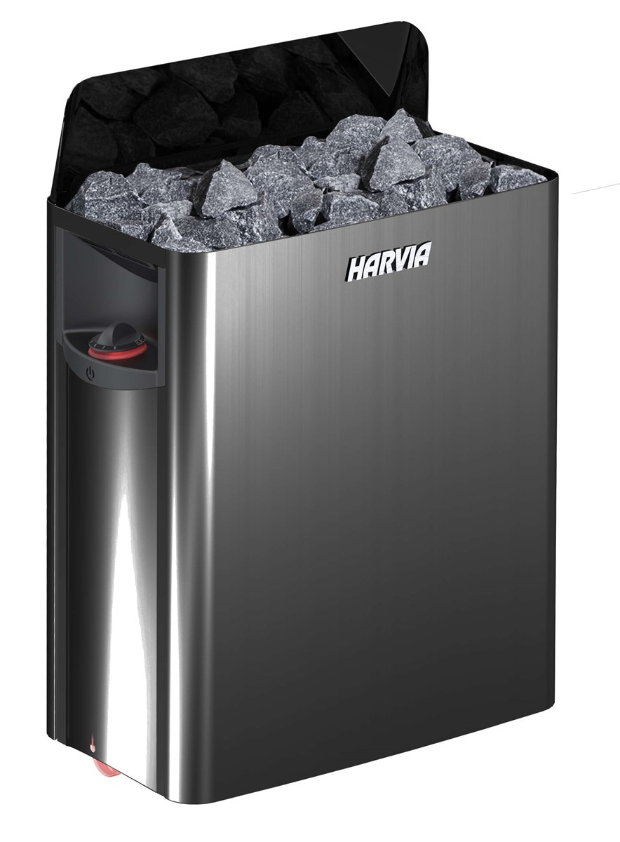 Sauna ibrida combinata da parete Nera da 4,5 kW e pietre incluse Cod. HL-HC04PKLX