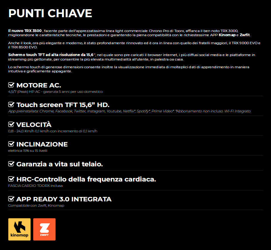 TRX-3500-TFT HRC APP Ready 3.0 motore AC 4,5-7 Peak HP inclusa-TFT 15,6