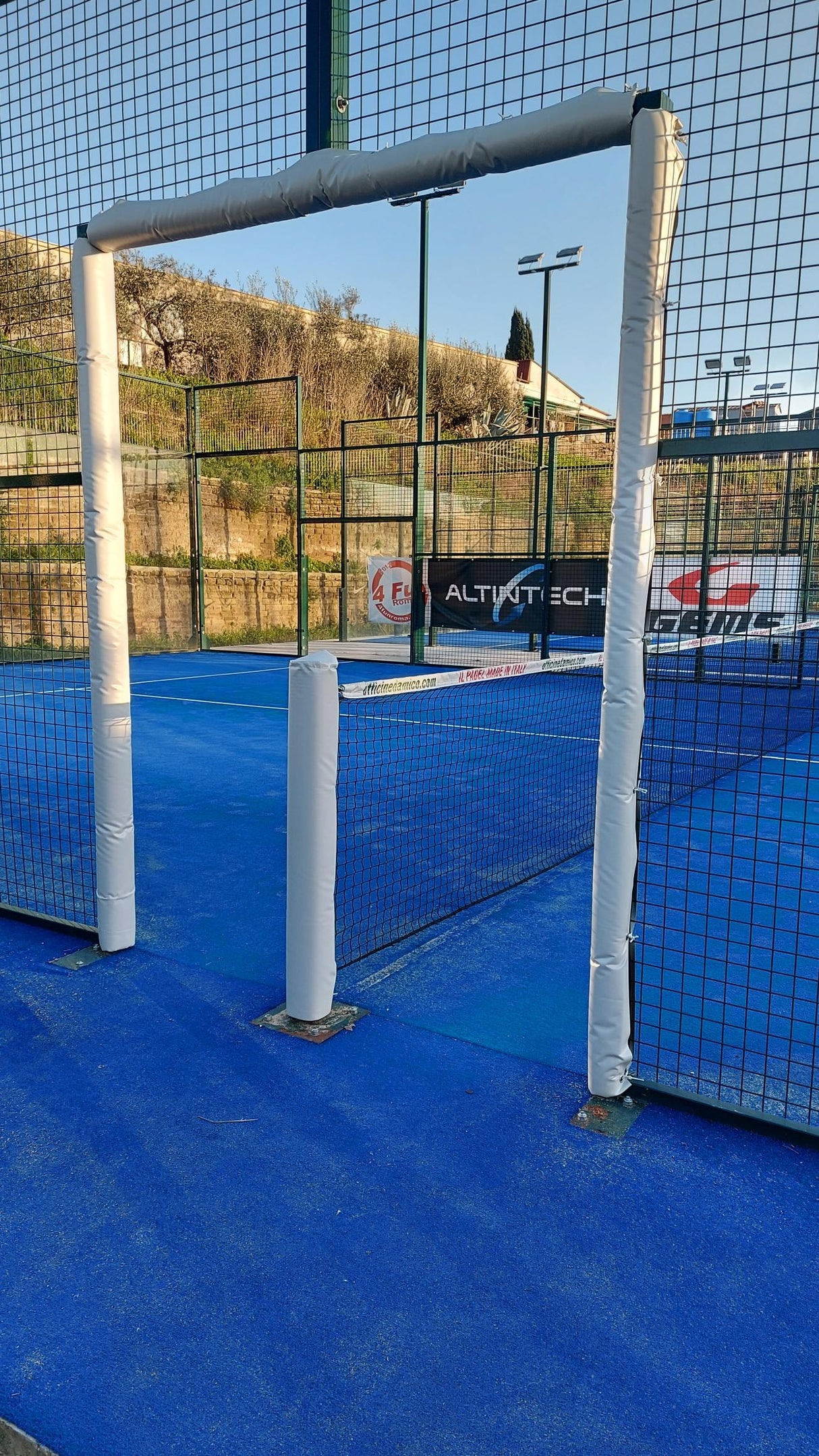 COPPIA di Protezioni QUADRATE campi Padel Antinfortunistiche pali rete Prezzo indicativo Varie misure