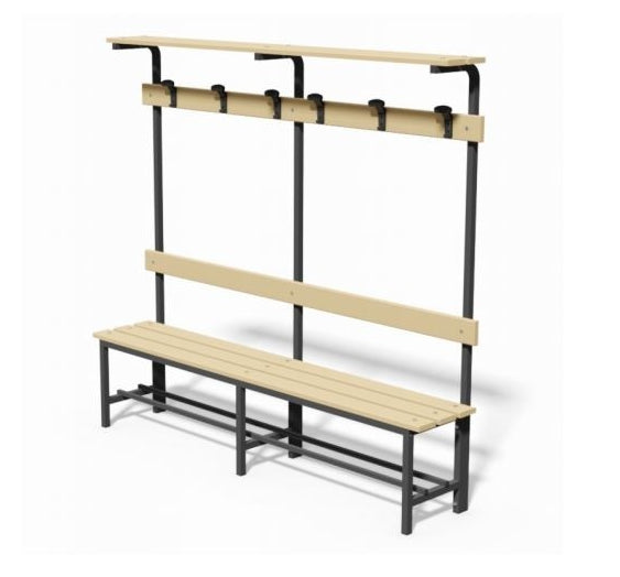 Panca Completa in Acciaio 1.5m Art 9011-FM1.5 doghe legno