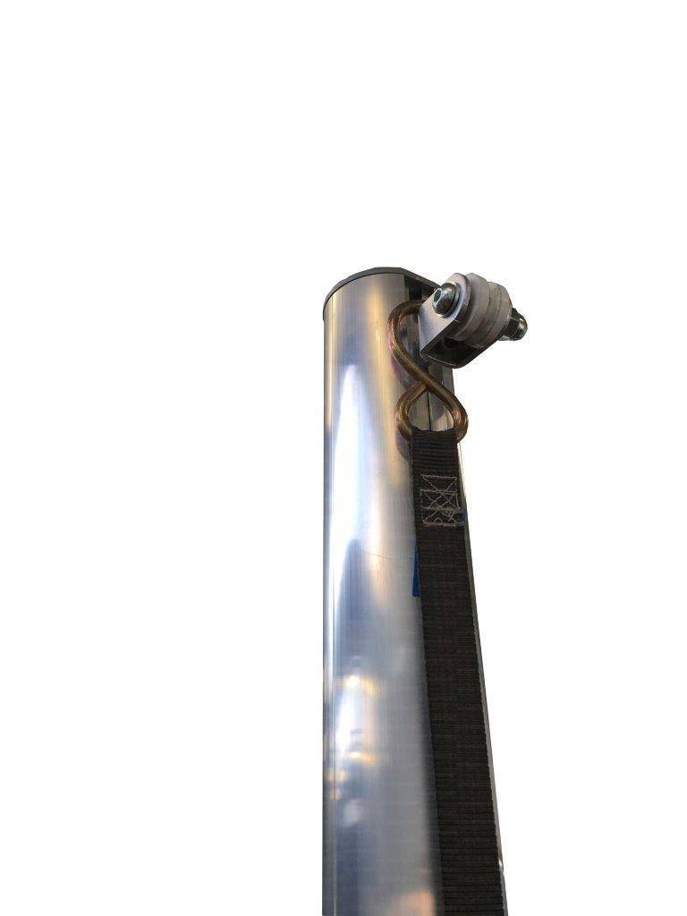 Impianto beach volley/tennis art. 5513 alluminio tubo diam. 80 mm., senza bussole.