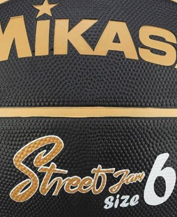 Pallone basket gomma green Mikasa Misura 6 Nero ed Oro