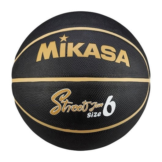 Pallone basket gomma green Mikasa Misura 6 Nero ed Oro