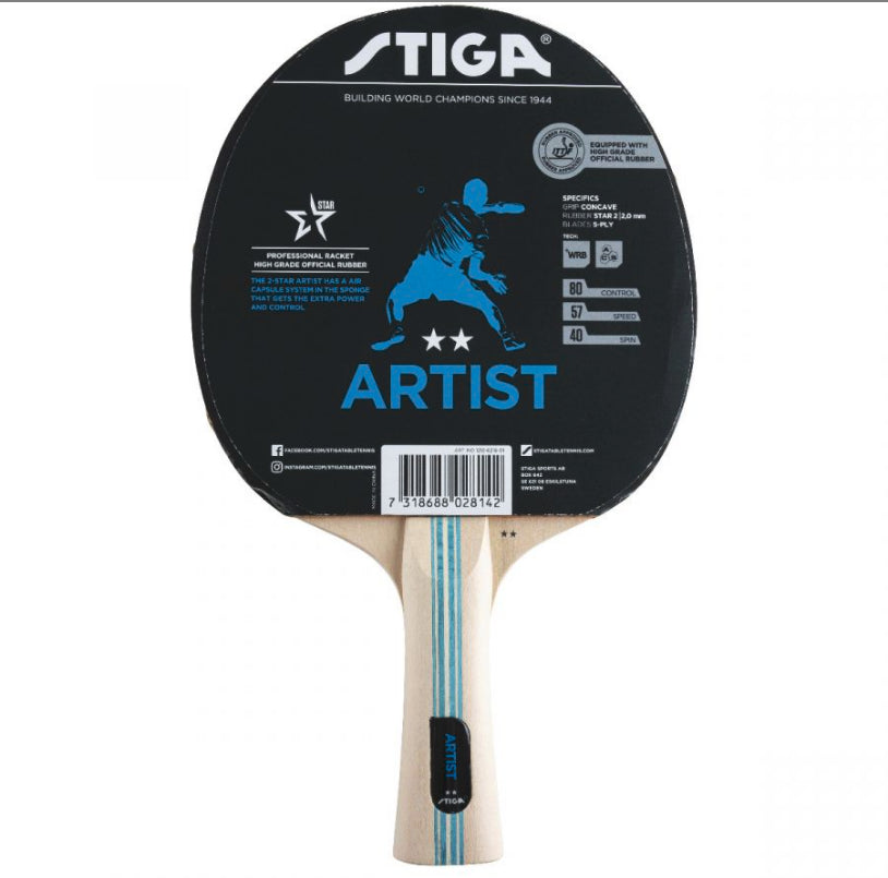 Stiga Racchetta da Ping Pong Artist WRB 2 stelle Art 2C4-529