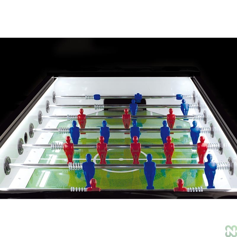 Calciobalilla stadium cosmo plus vetro sopra aste passanti Gettoniera Elettronica