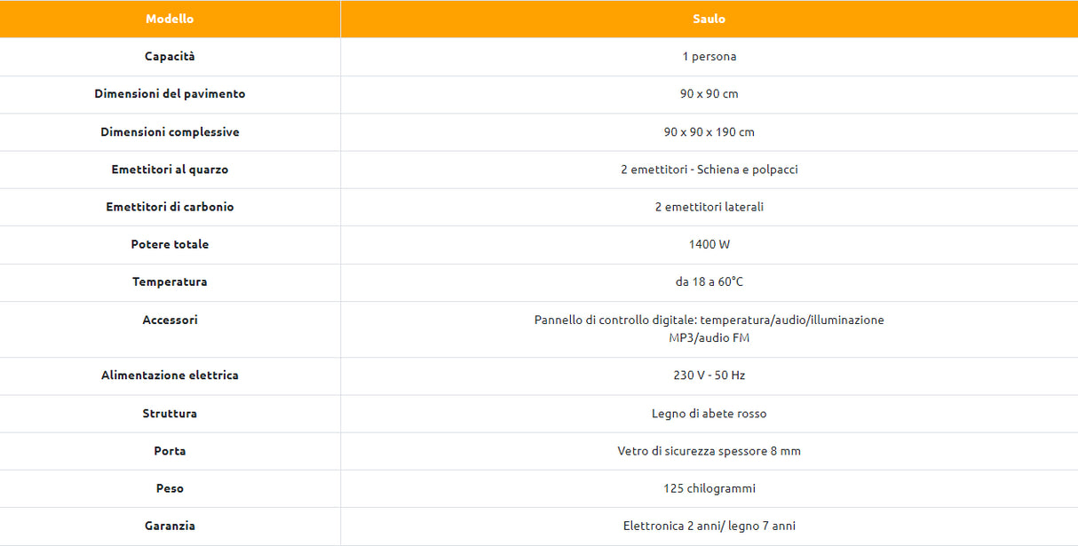 Sauna infrarossi Poolstar 1 posto Saulo