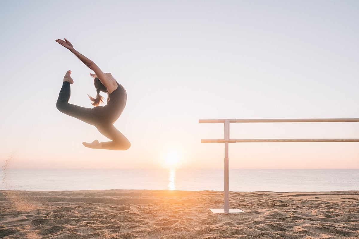Sbarra danza mobile doppia Giselle da 1,5 m con ruote Dinamica Ballett con altezza regolabile