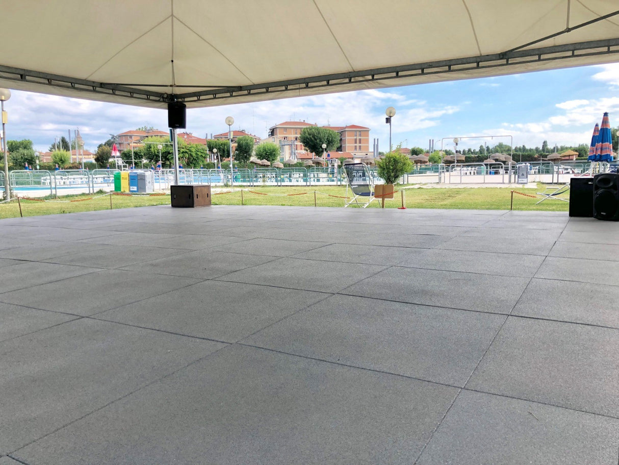 Pavimentazione SQUARE Gomma Fit mattonella antitrauma gomma1x1mt nero