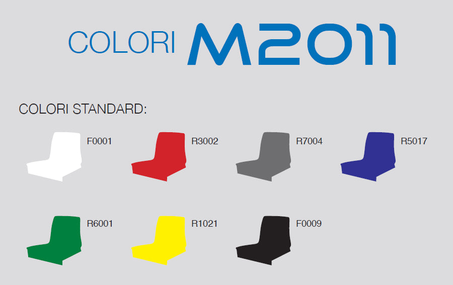 Seduta sedile stadio scocca per impianti sportivi mod. M2011 Small misura da 40cm