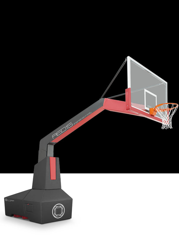 Impianto basket Art. RED 15 certificato FIBA sbalzo cm.330