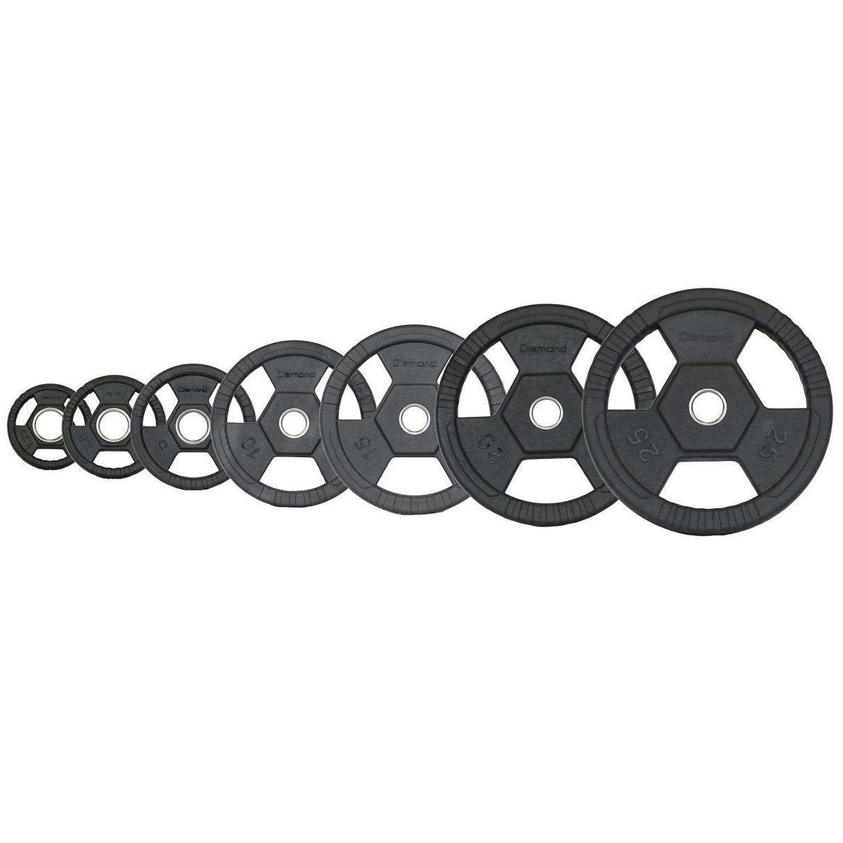 Disco Olimpico Gommato RUVIDO Tri-Grip foro Ø50 mm Cod. DGGD-P