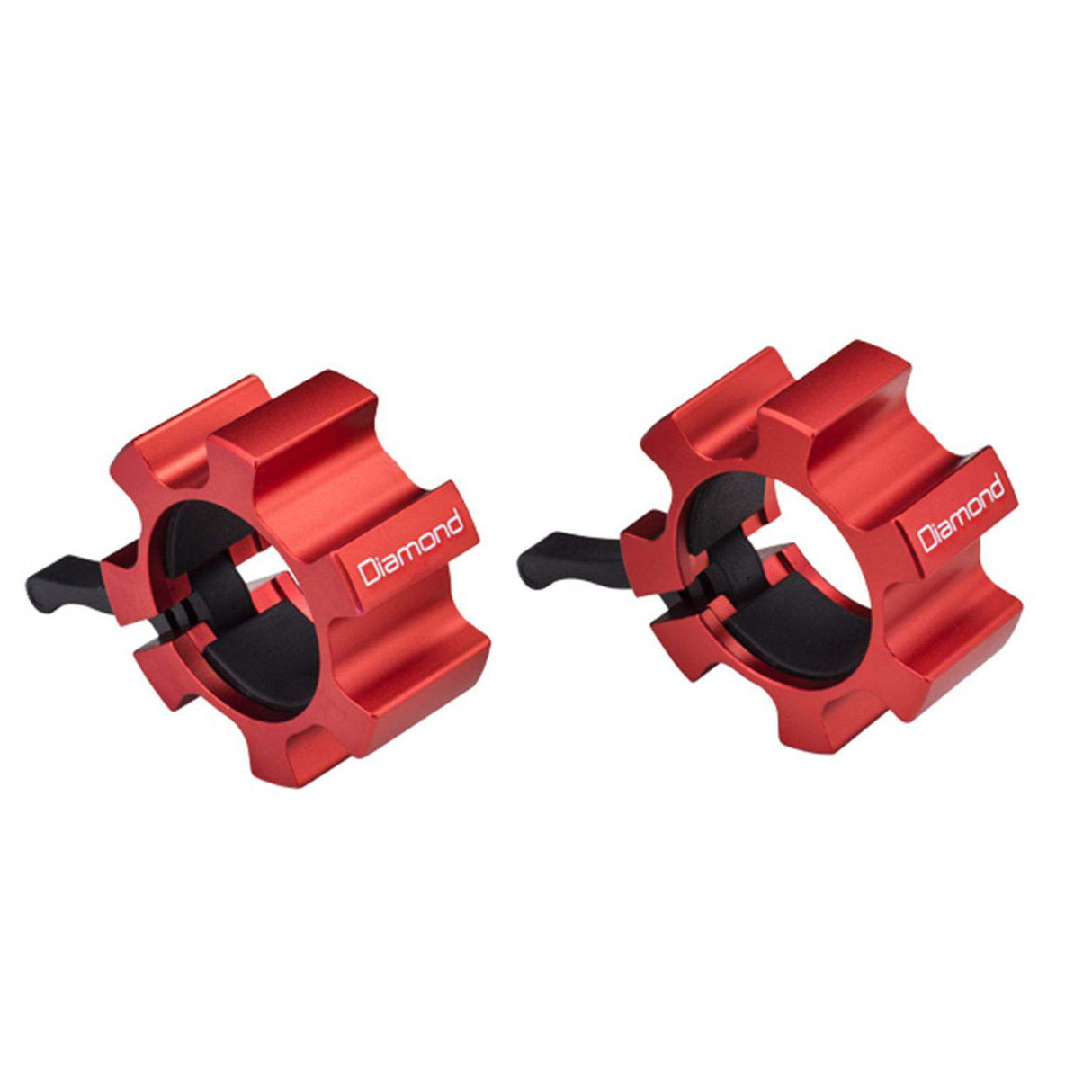 Coppia di Ferma Pesi a collare Diamond in lega di alluminio ROSSO O BLU FPA-B e FPA-R
