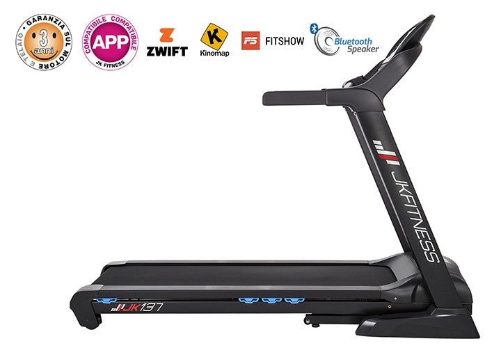 Tapis Roulant JK 137 3.0 Hp Dc Continuativi - 4.5 Hp Dc Fascia Cardio JK Inclusa