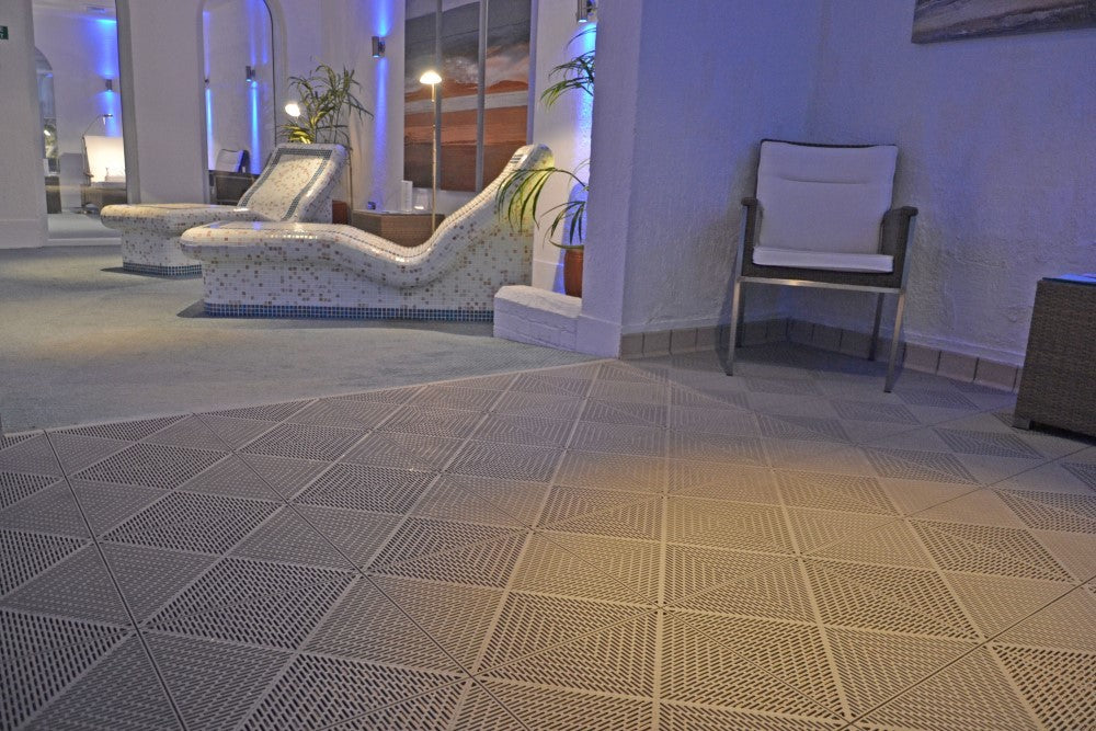 Pavimentazione SOFT TILE piastrella antibatterica per le zone umide PE con trattamento antibatterico