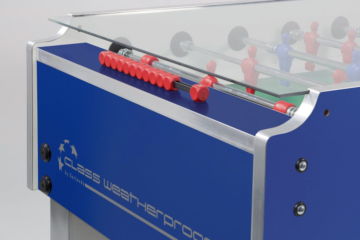 Calcio Balilla Garlando Class Outdoor Weatherproof Aste Uscenti Con Vetro Superiore
