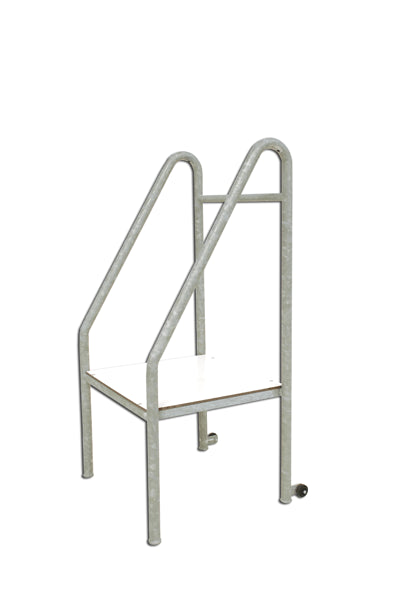 Sgabello per starter in acciaio zincato mobile su ruote S02124